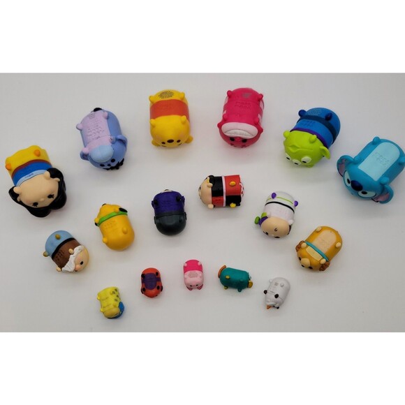 Tsum Tsum Vinyl Figure Lot of 18 Disney Mini Small Large Perry Mickey Lady Hiro - Picture 9 of 13